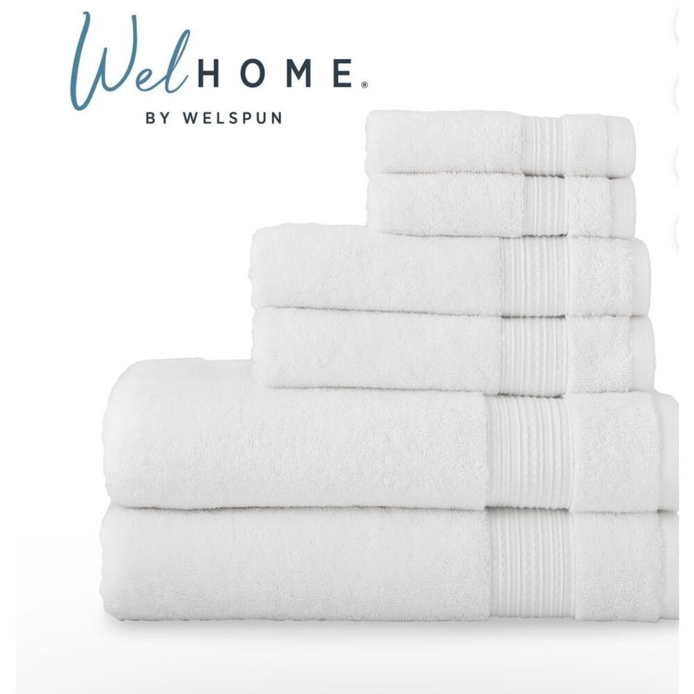 Wel Home. 100% cotton 6-piece Towel Set